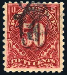 U.S.; Postage Due Issues, 1914, 50c Carmine Lake, #J58. U...