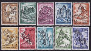 San Marino #519-28 F-VF Mint NH ** Mountaineering