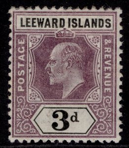 LEEWARD ISLANDS EDVII SG24, 3d dull purple & black, M MINT. Cat £12.