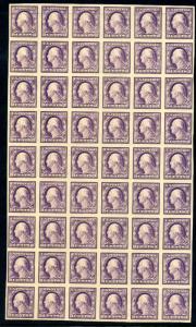 Scott #483 Washington Imperf Block of 54 NH (#483-34)