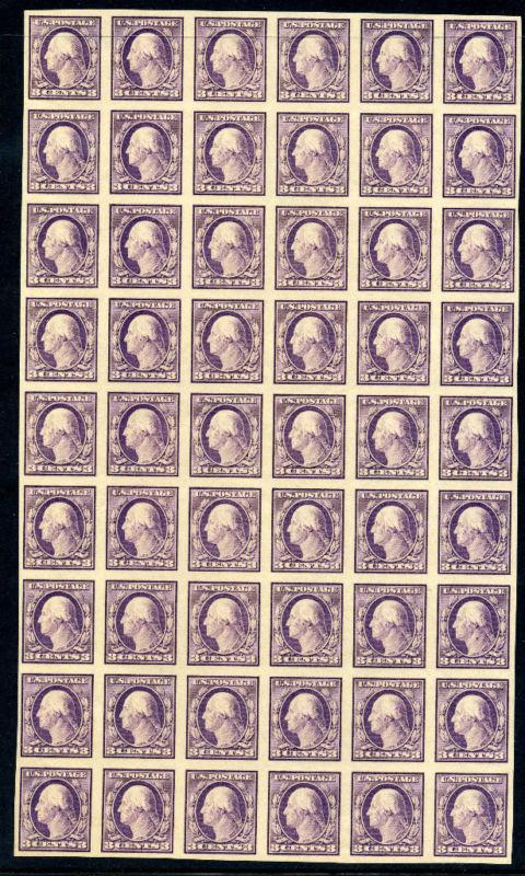 Scott #483 Washington Imperf Block of 54 NH (#483-34)