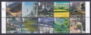 Great Britain 2352a (2343-52) MNH 2006 English Scenery Block of 10 Very Fine