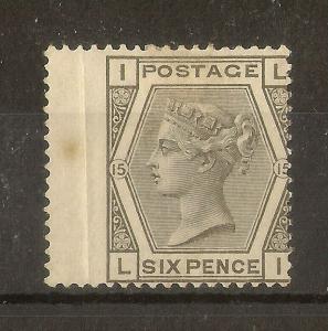 GB 1876 QV 6d Grey SG147 Plate 15 Mint Cat£500