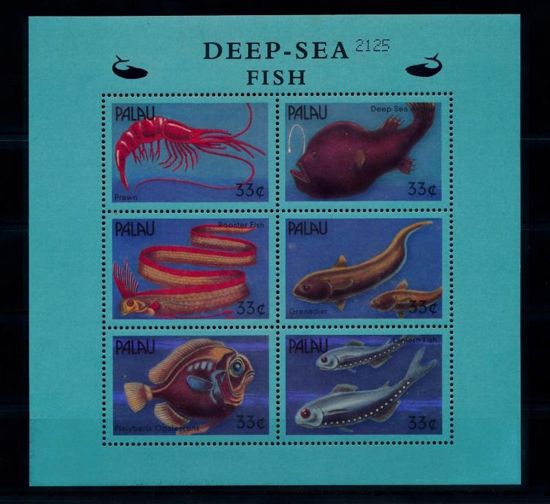 [52043] Palau 2000 Marine life Fish Prawn MNH Sheet