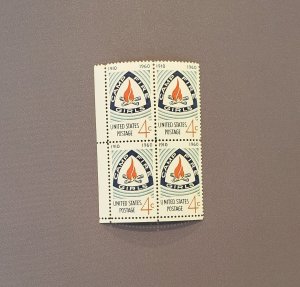 1167, Camp Fire Girls, Block of 4, Mint OGNH, CV $1.40