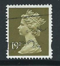 GB Machin 19p QE II  SG Y1682 Fine Used