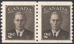 SC#298 2¢ King George VI Coil Pair (1950) MNH