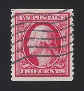 US #388 1910-11 Carmine Wmk 190 Perf 12 Vert Used VF SCV $2250