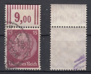 Germany 1933 Sc#423 Mi#520 Margin used Hindenburg Reichspresident (DR1110)