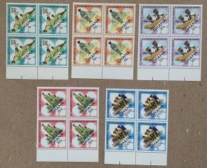 Ghana 1972 Boy Scouts in blocks of 4, MNH. Scott 460-464, CV $24.20