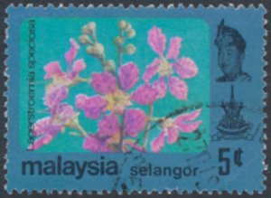 Selangor   Malaya  SC#  137  Used  Flowers  see details & scans