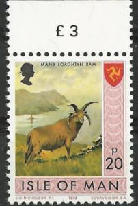 Great Britain-Isle Man # 25  20p  Manx Ram    (1)  Mint NH