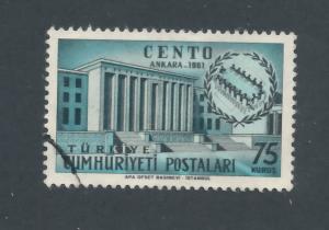 Turkey 1961 Scott 1511 used - 75k, CENTO, central treaty org