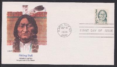 2183 Sitting Bull Unaddressed Fleetwood FDC