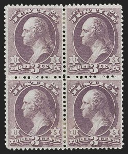 MOMEN: US STAMPS #O27 OFFICIAL BLOCK OF 4 MINT OG H LOT #89750