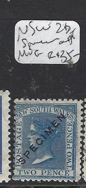 NEW SOUTH WALES  (P1909B) QV 2D  H OVPT SPECIMEN  MNG