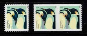  4989-90 4990 Penguins  Coil Pair & Single 2015 MNH