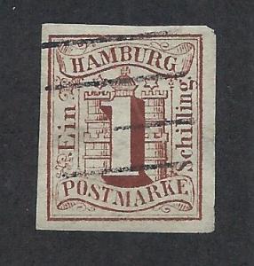 GERMAN STATES - HAMBURG SC# 2 FVF/U 1859