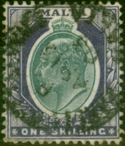 Malta 1903 1s Grey & Violet SG44 Fine Used 