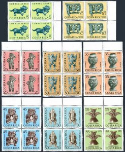 Costa Rica C378-C393 blocks/4, MNH. Michel 661-656. Ancient Art, 1963-1964.