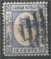 LABUAN, 1892, used 12c, Queen Victoria  Scott 37