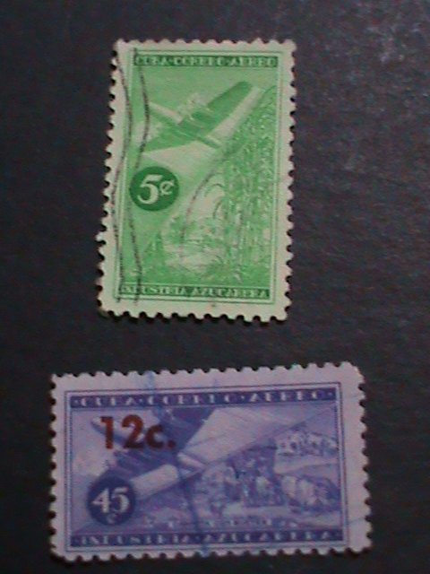 ​CUBA-AIRMIAL- VERY OLD CUBA AIR PLANES STAMPS USED- VF WE SHIP TO WORLD WIDE