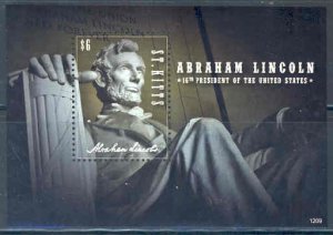 ST. KITTS  2012 ABRAHAM LINCOLN SOUVENIR SHEET  MINT NH