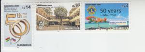 2018 Mauritius Lions Club/School/Russia (3)   (Scott 1179-81) MNH