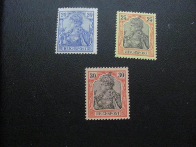 GERMANY 1900 HINGED 57/59  3 STAMPS GERMANIA