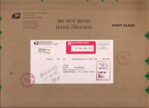 Actual Outer Envelope used 4 Bill Picket error (for #2870)