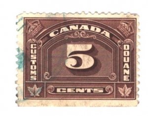 Canada Customs Duty 5c Used