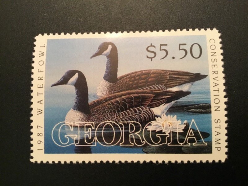 ICOLLECTZONE  US 1987 Georgia GA3 Duck Stamp VF NH