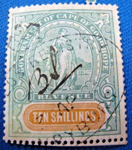 CAPE OF GOOD HOPE  1898  -  REVENUE STAMP  -  USED      (jps7)