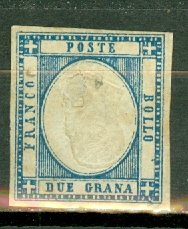 P: Italy Two Sicilies 22b mint part gum head inverted CV $400