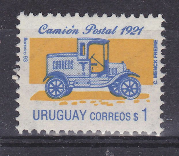 Car early transport of postal service automovil early URUGUAY Sc#1448 MNH STAMP 