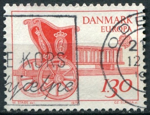 Denmark Sc#651 Used, 1.30k red, Europa (C.E.P.T.) 1979 - History of the Post ...