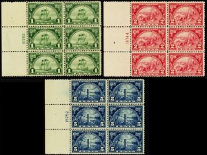 614-16, Mint VF NH Left Side Plate Blocks of Six ** Stuart Katz