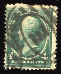 US Scott 211 Used 4c blue green Andrew Jackson Lot T979 bhmstamps