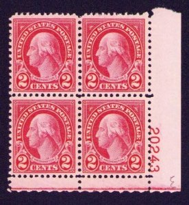 US Plate Block Scott #634 2c Washington [4] MNH F/VF Bottom Right