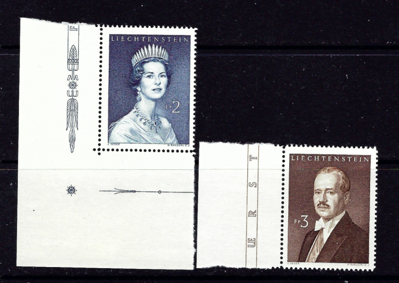 Liechtenstein 357-58 MNH 1960 set hinged in selvedge 