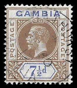 Gambia 79   1912   7 1/2  d fine  used