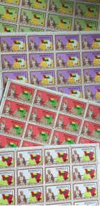 1973 Guinea-Bissau 1974 Full Sheets Mi. 345-348 Republic Flags Politics Flag-