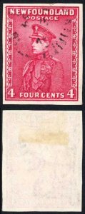 Newfoundland SG224a 4c Imperf Fine used