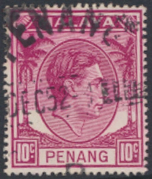 Penang   Malaya  SC#  11 Used  see details & scans