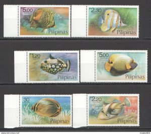 Ss0815 1978 Philippines Fishes Marine Life Fauna 1Set Mnh
