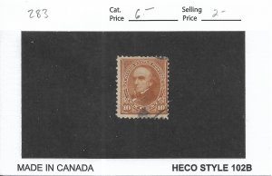 2nd Bureau Issue, Sc # 283, 10c Webster, used (59141)