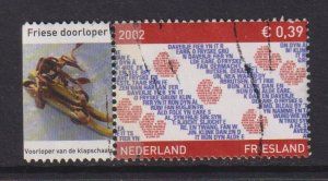 Netherlands  #1118  used 2002  provinces  Friesland with label