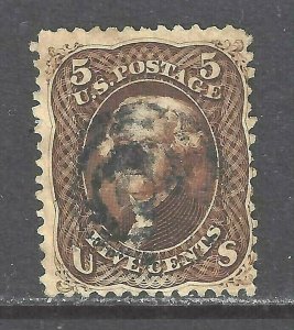 #75 US 5 CENT RED BROWN JEFFERSON-USED-N/G-FINE