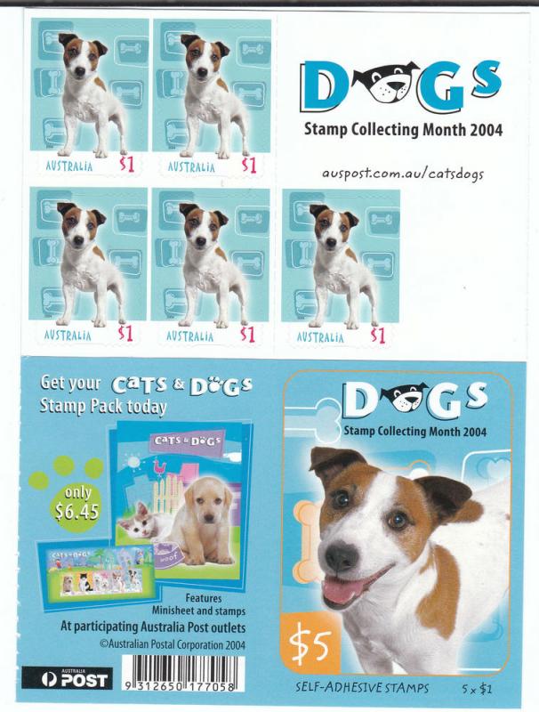 2004 Dog Booklet Dog Stamps