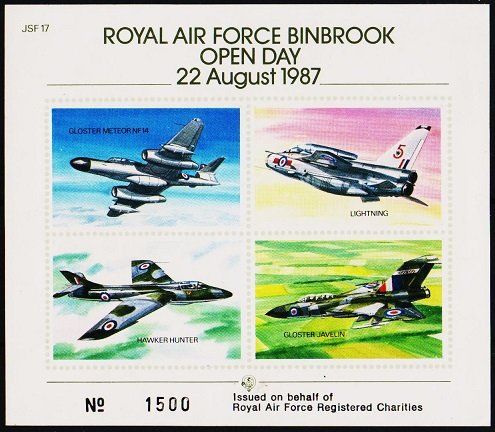 Great Britain. 1987 RAF Binbrook Open Day. Sheet No.1500. Self Adhesive.